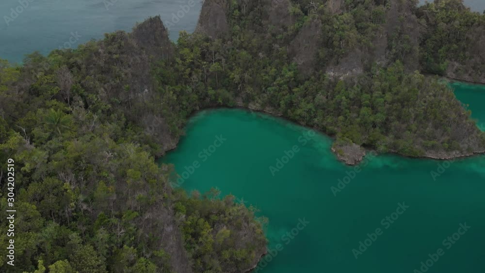 Spectacular lagoon in the middle of the open ocean by drone Spectacular lagoon in the middle of the open ocean by drone