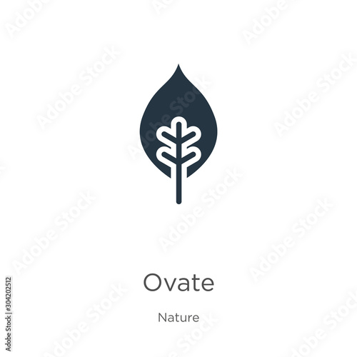 Ovate icon vector. Trendy flat ovate icon from nature collection isolated on white background. Vector illustration can be used for web and mobile graphic design, logo, eps10