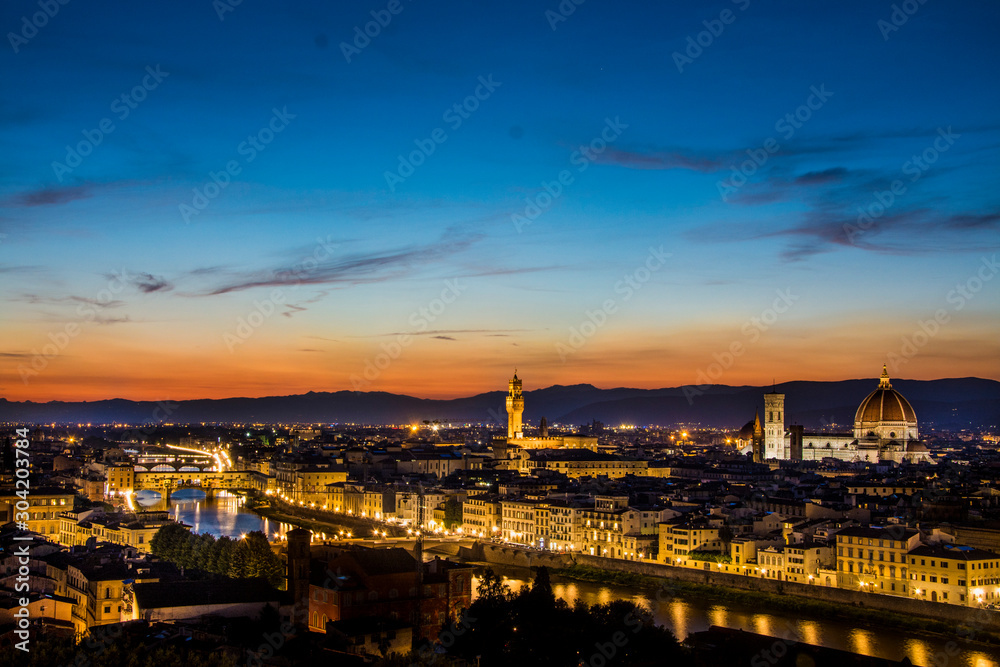 Night Shot of Firenze from Piazzale Michelangelo Night Shot of Firenze from Piazzale Michelangelo