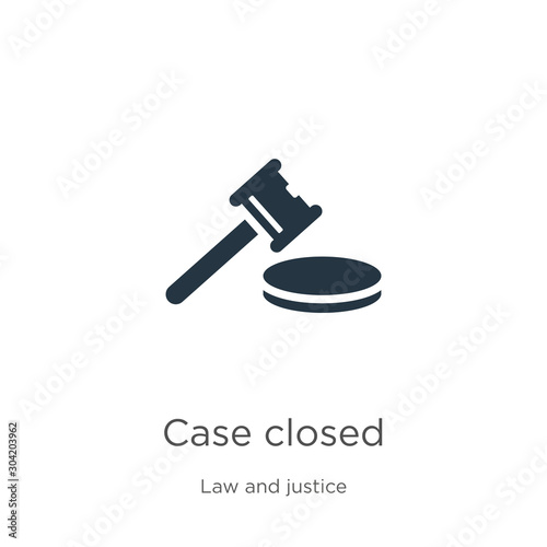 Case closed icon vector. Trendy flat case closed icon from law and justice collection isolated on white background. Vector illustration can be used for web and mobile graphic design, logo, eps10