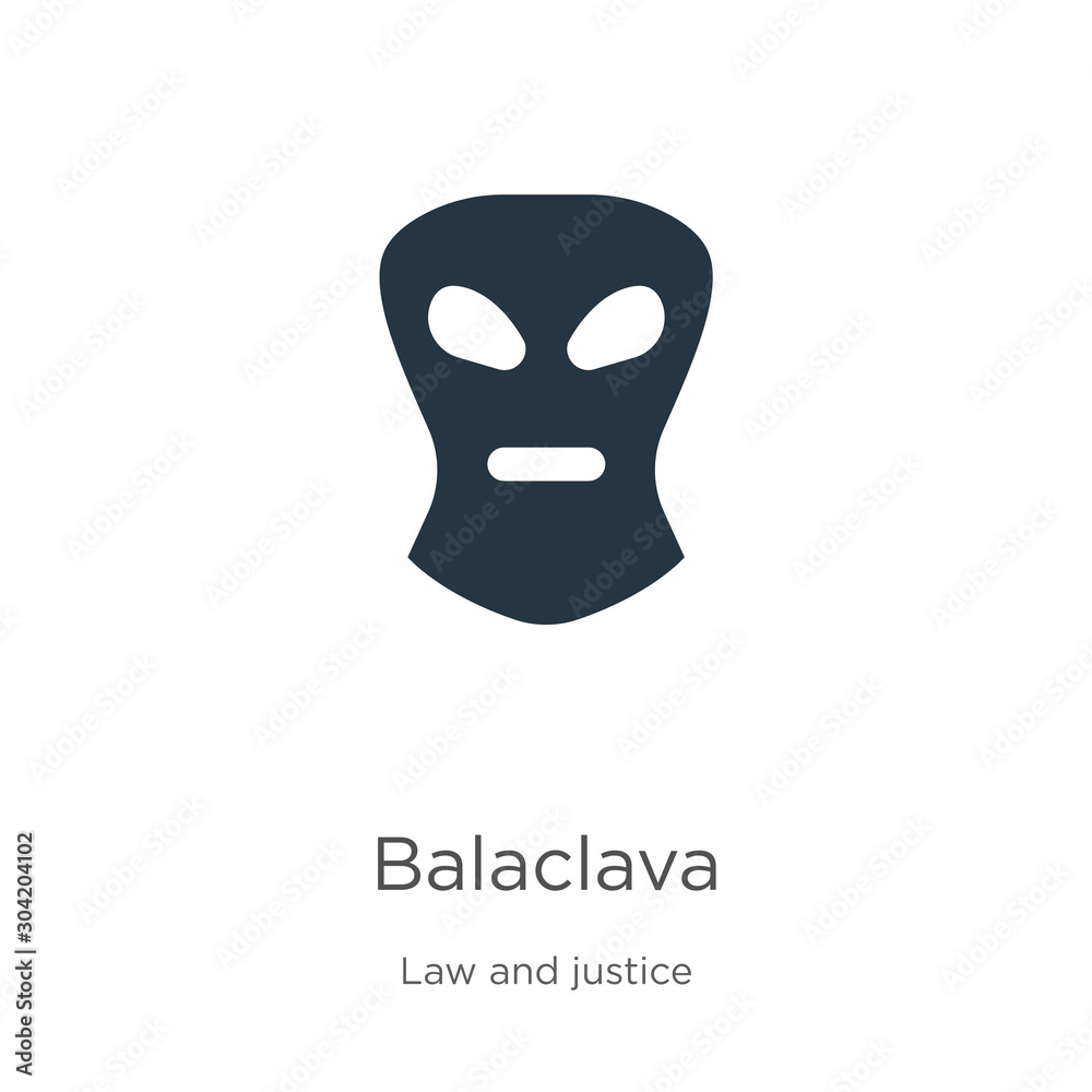 Balaclava icon vector. Trendy flat balaclava icon from law and justice collection isolated on white background. Vector illustration can be used for web and mobile graphic design, logo, eps10