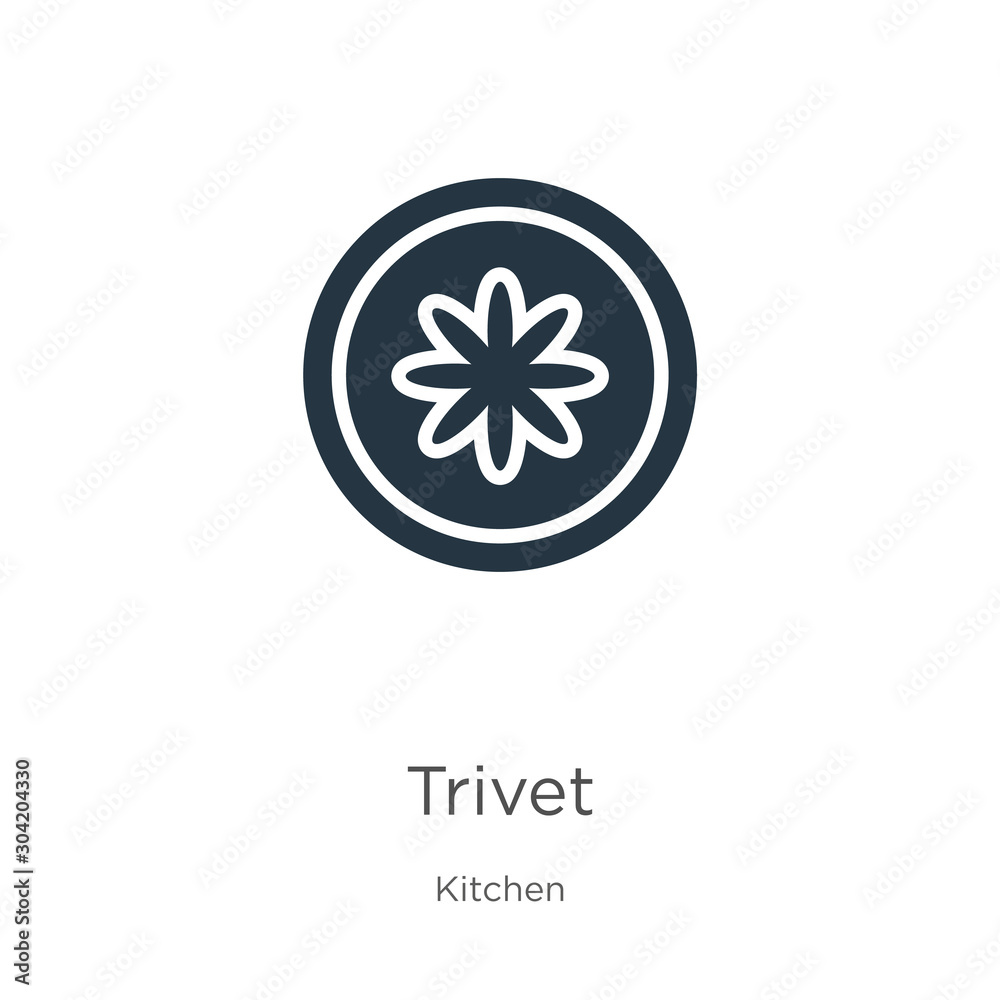 Trivet icon vector. Trendy flat trivet icon from kitchen collection isolated on white background. Vector illustration can be used for web and mobile graphic design, logo, eps10 Trivet icon vector. Trendy flat trivet icon from kitchen collection isolated on white background. Vector illustration can be used for web and mobile graphic design, logo, eps10