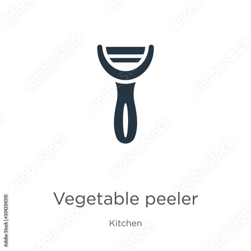 Vegetable peeler icon vector. Trendy flat vegetable peeler icon from kitchen collection isolated on white background. Vector illustration can be used for web and mobile graphic design, logo, eps10