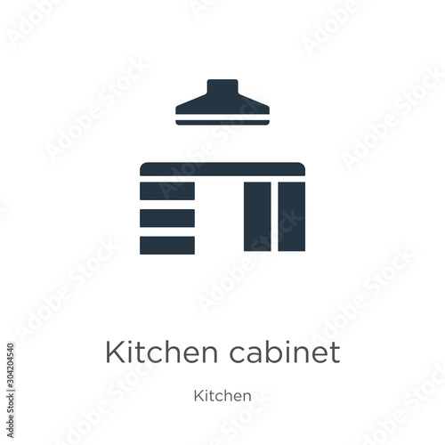 Kitchen cabinet icon vector. Trendy flat kitchen cabinet icon from kitchen collection isolated on white background. Vector illustration can be used for web and mobile graphic design, logo, eps10