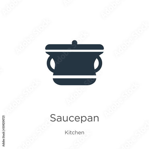 Saucepan icon vector. Trendy flat saucepan icon from kitchen collection isolated on white background. Vector illustration can be used for web and mobile graphic design, logo, eps10
