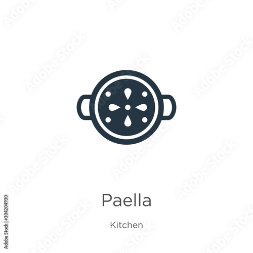 Paella icon vector. Trendy flat paella icon from kitchen collection isolated on white background. Vector illustration can be used for web and mobile graphic design, logo, eps10