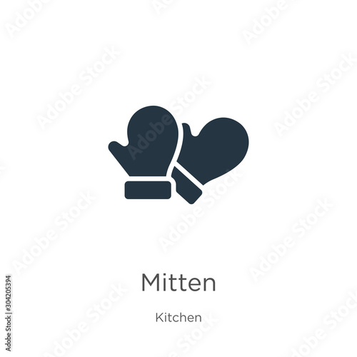 Mitten icon vector. Trendy flat mitten icon from kitchen collection isolated on white background. Vector illustration can be used for web and mobile graphic design, logo, eps10