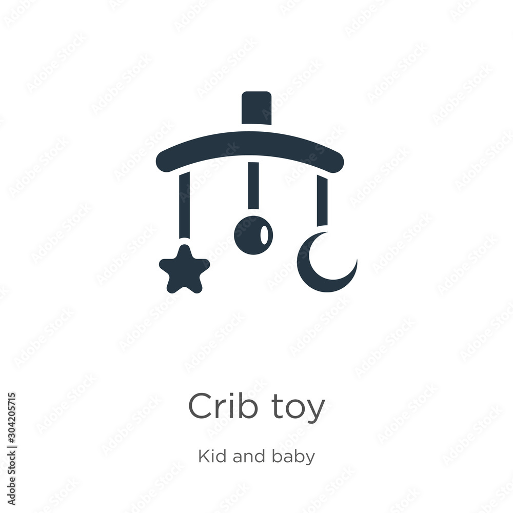 Crib toy icon vector. Trendy flat crib toy icon from kid and baby collection isolated on white background. Vector illustration can be used for web and mobile graphic design, logo, eps10 Crib toy icon vector. Trendy flat crib toy icon from kid and baby collection isolated on white background. Vector illustration can be used for web and mobile graphic design, logo, eps10