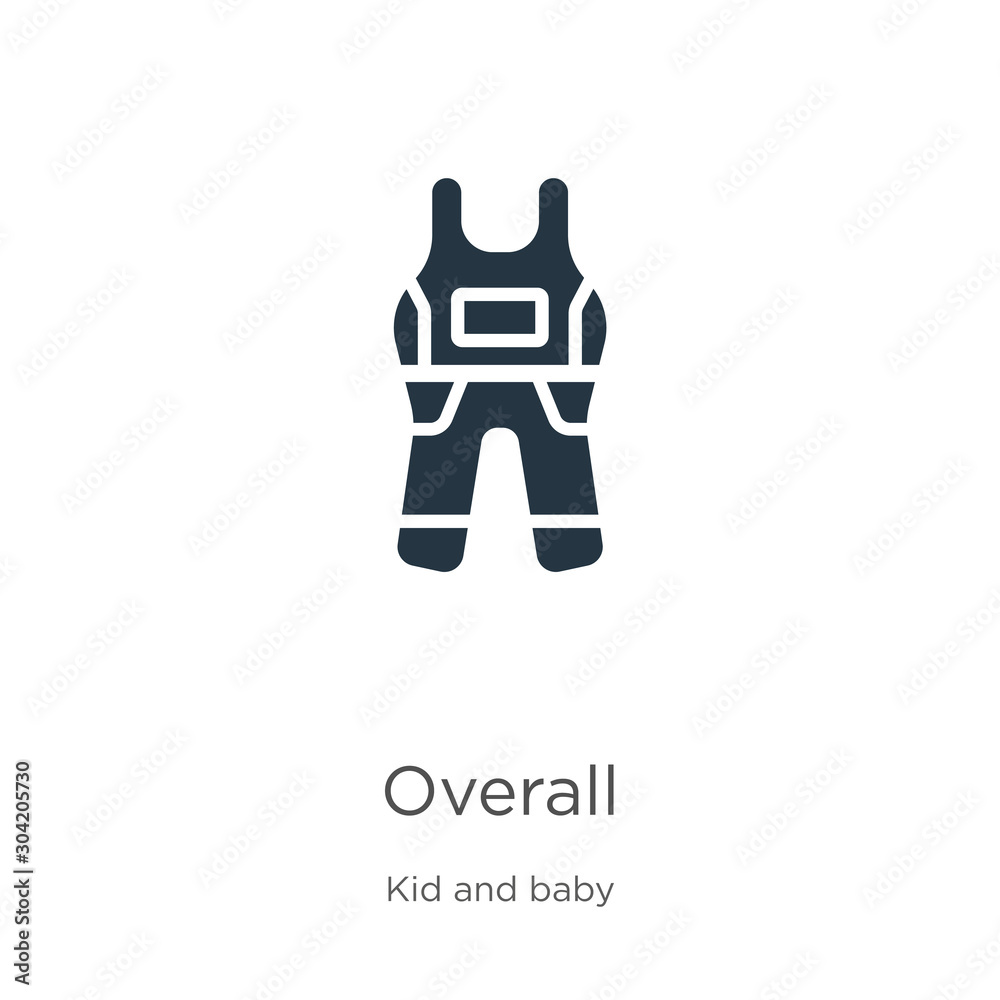 Overall icon vector. Trendy flat overall icon from kid and baby collection isolated on white background. Vector illustration can be used for web and mobile graphic design, logo, eps10