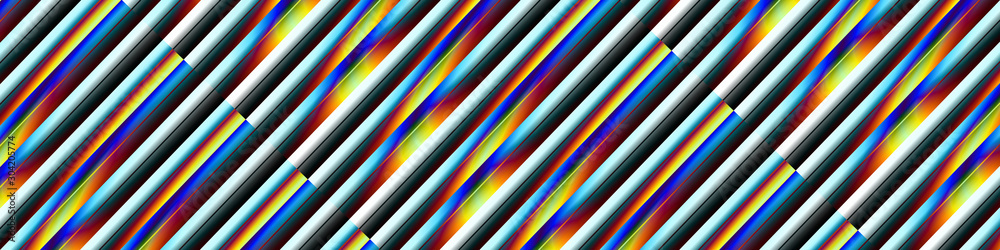 Digital art, panoramic abstract 3D objects, Germany
