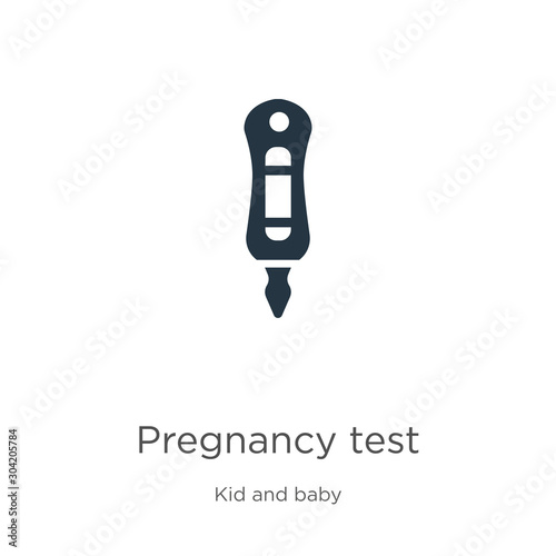 Pregnancy test icon vector. Trendy flat pregnancy test icon from kid and baby collection isolated on white background. Vector illustration can be used for web and mobile graphic design, logo, eps10