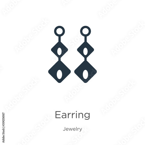 Earring icon vector. Trendy flat earring icon from jewelry collection isolated on white background. Vector illustration can be used for web and mobile graphic design, logo, eps10