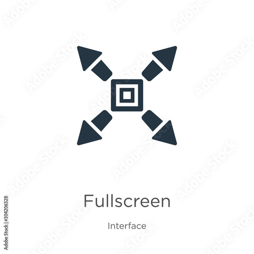 Fullscreen icon vector. Trendy flat fullscreen icon from interface collection isolated on white background. Vector illustration can be used for web and mobile graphic design, logo, eps10