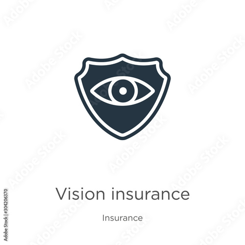 Vision insurance icon vector. Trendy flat vision insurance icon from insurance collection isolated on white background. Vector illustration can be used for web and mobile graphic design, logo, eps10
