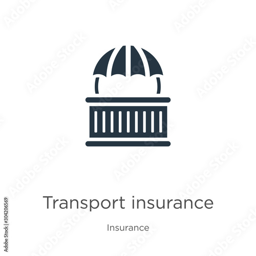 Transport insurance icon vector. Trendy flat transport insurance icon from insurance collection isolated on white background. Vector illustration can be used for web and mobile graphic design, logo, © Premium Art