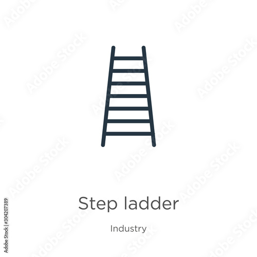 Step ladder icon vector. Trendy flat step ladder icon from industry collection isolated on white background. Vector illustration can be used for web and mobile graphic design, logo, eps10