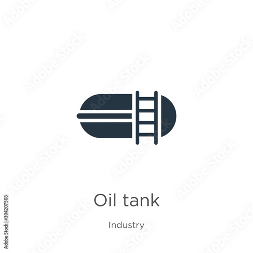 Oil tank icon vector. Trendy flat oil tank icon from industry collection isolated on white background. Vector illustration can be used for web and mobile graphic design, logo, eps10