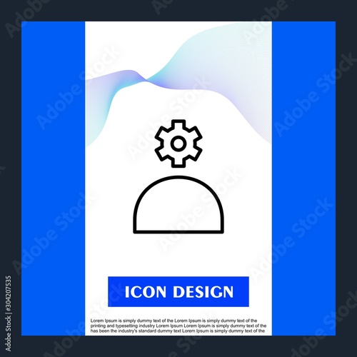 creative mind icon isolated on abstract background