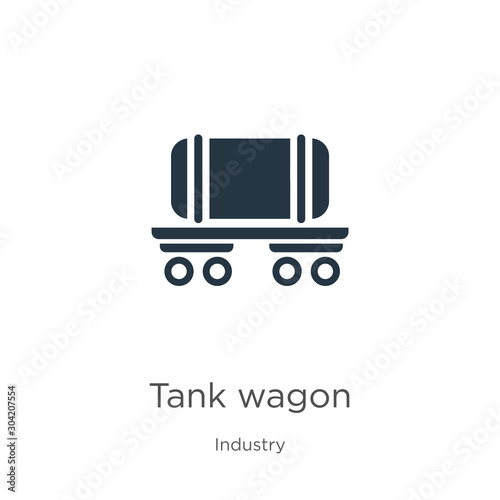 Tank wagon icon vector. Trendy flat tank wagon icon from industry collection isolated on white background. Vector illustration can be used for web and mobile graphic design, logo, eps10