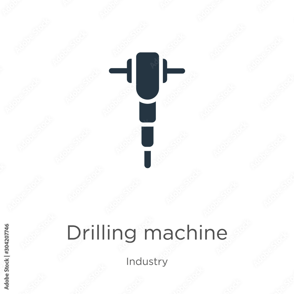 Drilling machine icon vector. Trendy flat drilling machine icon from industry collection isolated on white background. Vector illustration can be used for web and mobile graphic design, logo, eps10 Drilling machine icon vector. Trendy flat drilling machine icon from industry collection isolated on white background. Vector illustration can be used for web and mobile graphic design, logo, eps10