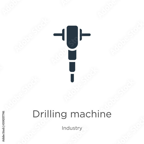 Drilling machine icon vector. Trendy flat drilling machine icon from industry collection isolated on white background. Vector illustration can be used for web and mobile graphic design, logo, eps10