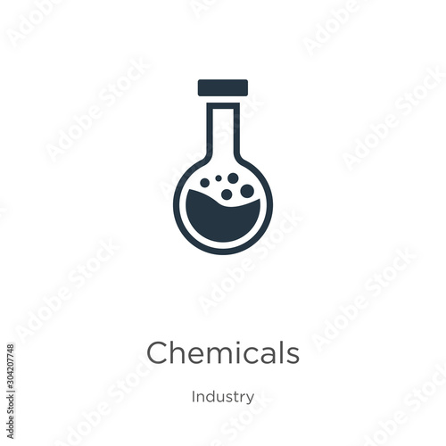 Chemicals icon vector. Trendy flat chemicals icon from industry collection isolated on white background. Vector illustration can be used for web and mobile graphic design, logo, eps10