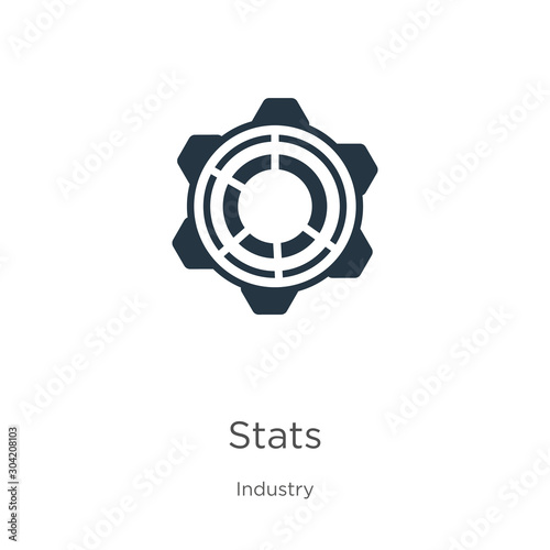 Stats icon vector. Trendy flat stats icon from industry collection isolated on white background. Vector illustration can be used for web and mobile graphic design  logo  eps10