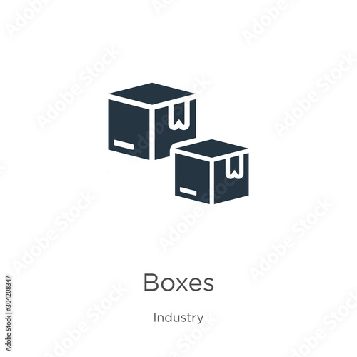 Boxes icon vector. Trendy flat boxes icon from industry collection isolated on white background. Vector illustration can be used for web and mobile graphic design, logo, eps10