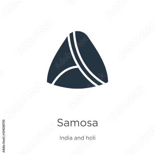 Samosa icon vector. Trendy flat samosa icon from india and holi collection isolated on white background. Vector illustration can be used for web and mobile graphic design, logo, eps10