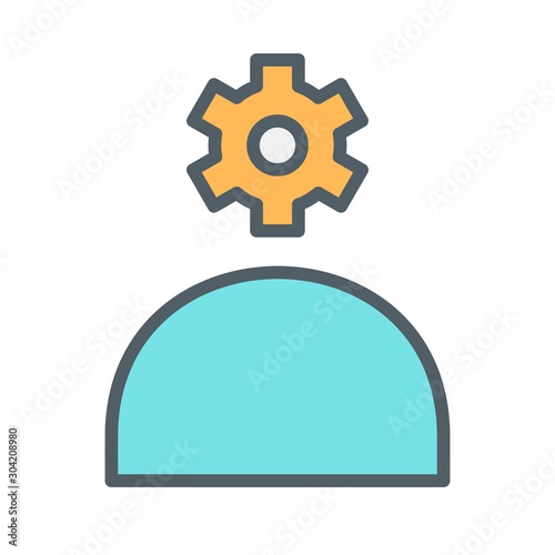 creative mind icon isolated on abstract background