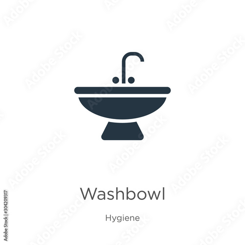 Washbowl icon vector. Trendy flat washbowl icon from hygiene collection isolated on white background. Vector illustration can be used for web and mobile graphic design, logo, eps10
