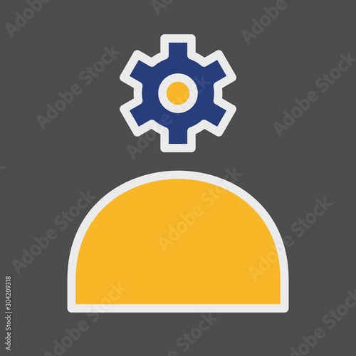 creative mind icon isolated on abstract background