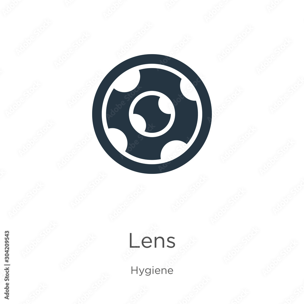 Lens icon vector. Trendy flat lens icon from hygiene collection isolated on white background. Vector illustration can be used for web and mobile graphic design, logo, eps10 Lens icon vector. Trendy flat lens icon from hygiene collection isolated on white background. Vector illustration can be used for web and mobile graphic design, logo, eps10