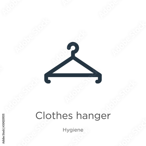 Clothes hanger icon vector. Trendy flat clothes hanger icon from hygiene collection isolated on white background. Vector illustration can be used for web and mobile graphic design, logo, eps10