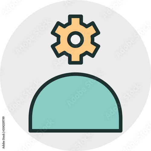 creative mind icon isolated on abstract background
