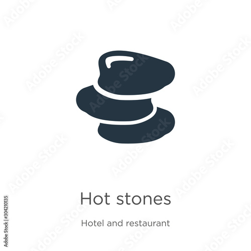Hot stones icon vector. Trendy flat hot stones icon from accommodation collection isolated on white background. Vector illustration can be used for web and mobile graphic design, logo, eps10