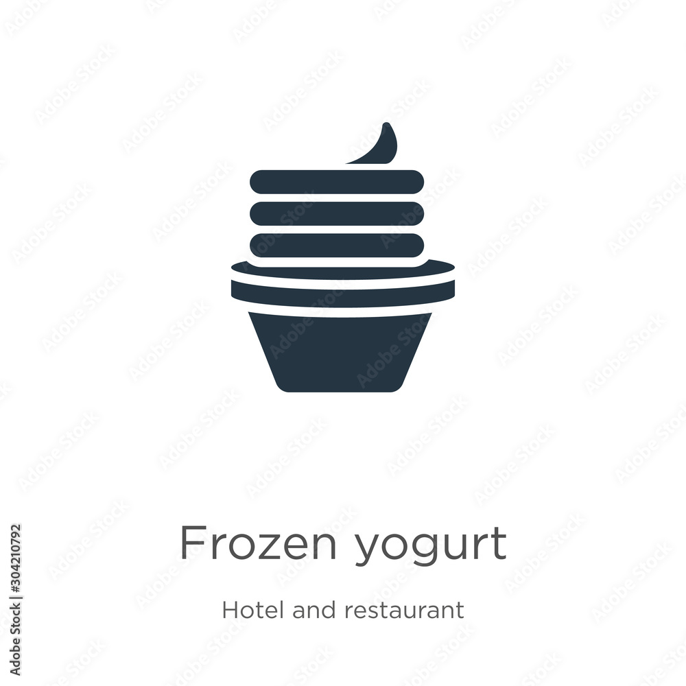 Frozen yogurt icon vector. Trendy flat frozen yogurt icon from hotel and restaurant collection isolated on white background. Vector illustration can be used for web and mobile graphic design, logo, Frozen yogurt icon vector. Trendy flat frozen yogurt icon from hotel and restaurant collection isolated on white background. Vector illustration can be used for web and mobile graphic design, logo,