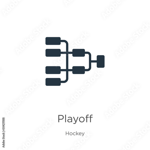 Playoff icon vector. Trendy flat playoff icon from hockey collection isolated on white background. Vector illustration can be used for web and mobile graphic design, logo, eps10
