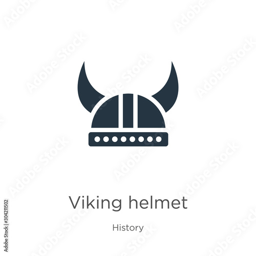 Viking helmet icon vector. Trendy flat viking helmet icon from history collection isolated on white background. Vector illustration can be used for web and mobile graphic design, logo, eps10