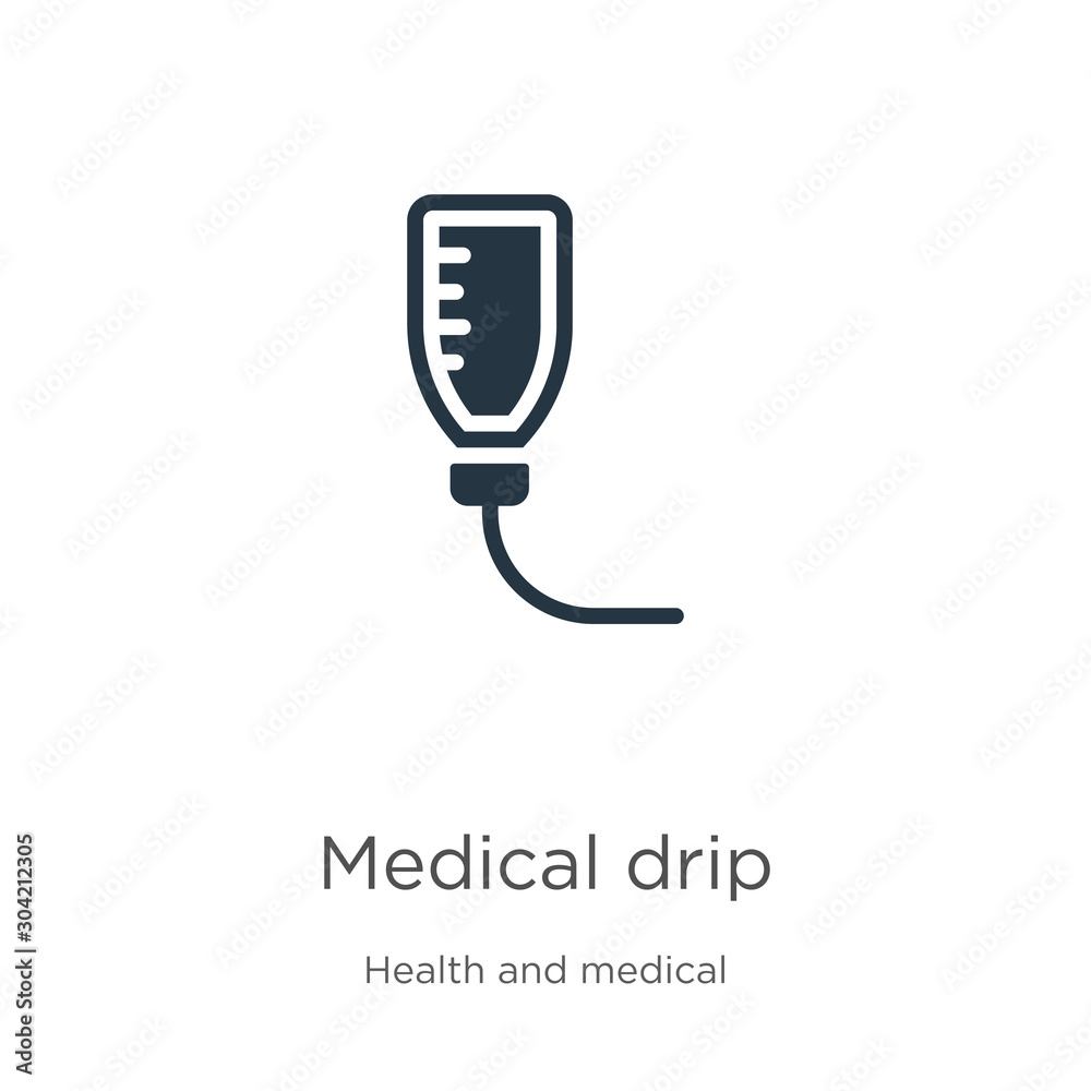 Medical drip icon vector. Trendy flat medical drip icon from health and medical collection isolated on white background. Vector illustration can be used for web and mobile graphic design, logo, eps10 Medical drip icon vector. Trendy flat medical drip icon from health and medical collection isolated on white background. Vector illustration can be used for web and mobile graphic design, logo, eps10
