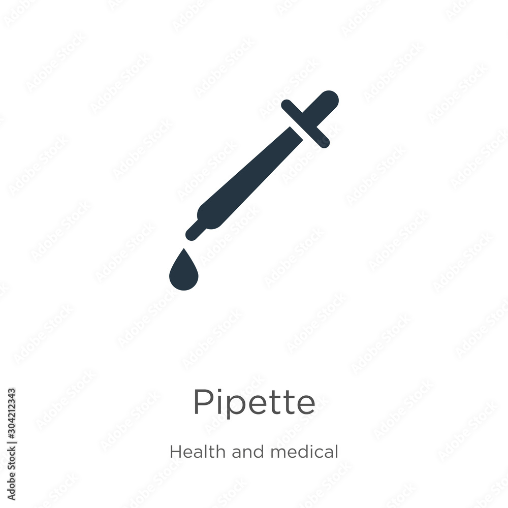 Pipette icon vector. Trendy flat pipette icon from health and medical collection isolated on white background. Vector illustration can be used for web and mobile graphic design, logo, eps10