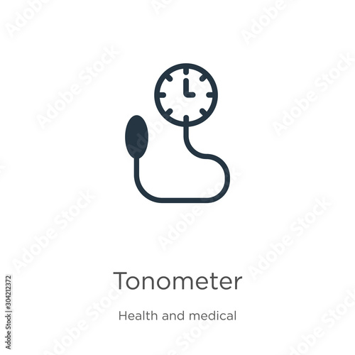 Tonometer icon vector. Trendy flat tonometer icon from health and medical collection isolated on white background. Vector illustration can be used for web and mobile graphic design, logo, eps10