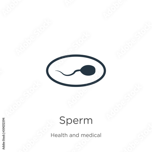 Sperm icon vector. Trendy flat sperm icon from health and medical collection isolated on white background. Vector illustration can be used for web and mobile graphic design, logo, eps10
