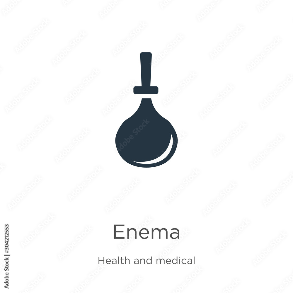 Obraz premium Enema icon vector. Trendy flat enema icon from health and medical collection isolated on white background. Vector illustration can be used for web and mobile graphic design, logo, eps10