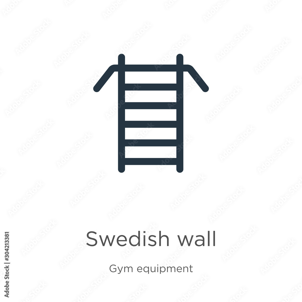 Swedish wall icon vector. Trendy flat swedish wall icon from gym and fitness collection isolated on white background. Vector illustration can be used for web and mobile graphic design, logo, eps10