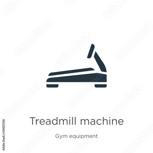 Treadmill machine icon vector. Trendy flat treadmill machine icon from gym and fitness collection isolated on white background. Vector illustration can be used for web and mobile graphic design, logo,
