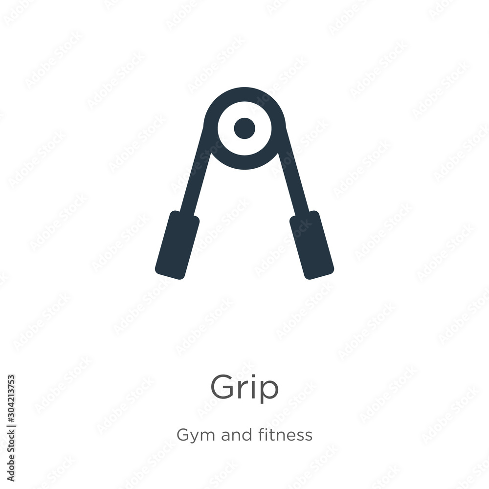 Grip icon vector. Trendy flat grip icon from gym and fitness collection isolated on white background. Vector illustration can be used for web and mobile graphic design, logo, eps10 Grip icon vector. Trendy flat grip icon from gym and fitness collection isolated on white background. Vector illustration can be used for web and mobile graphic design, logo, eps10