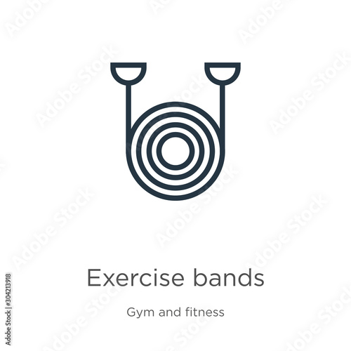 Exercise bands icon vector. Trendy flat exercise bands icon from gym and fitness collection isolated on white background. Vector illustration can be used for web and mobile graphic design, logo, eps10