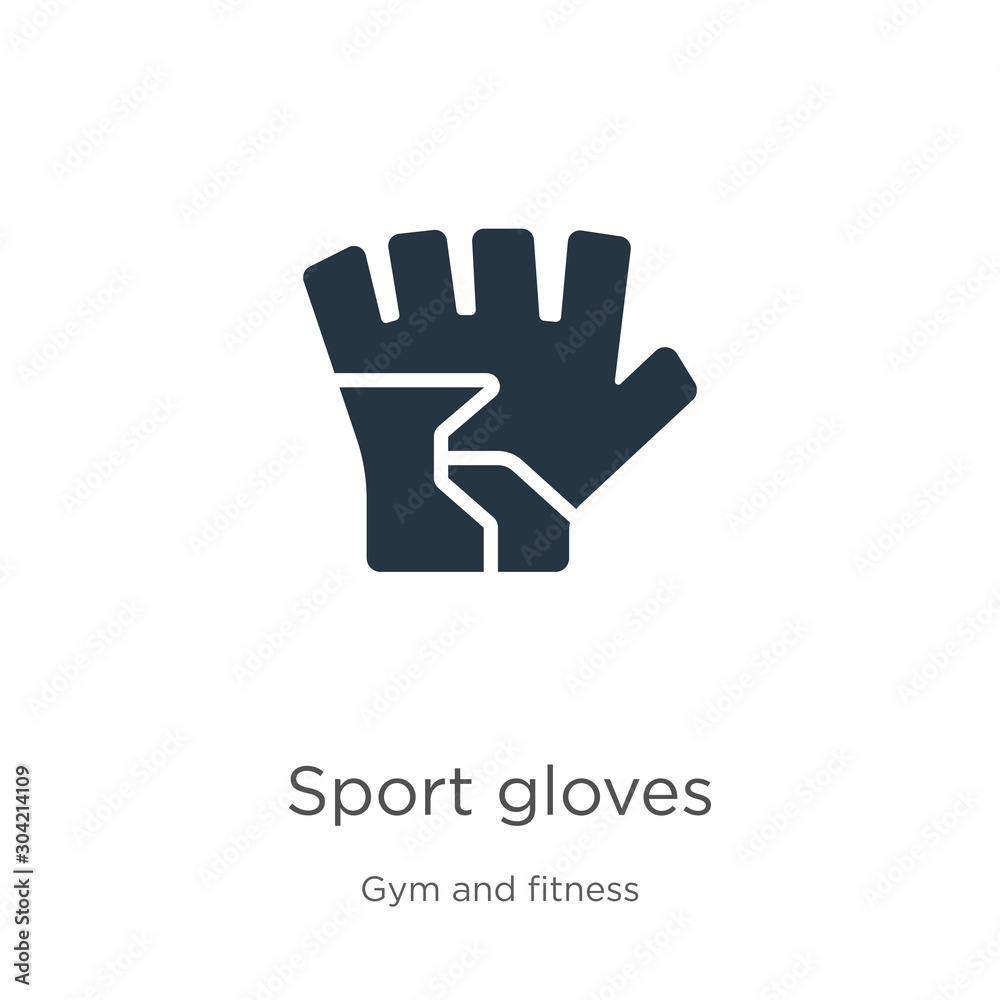 Obraz premium Sport gloves icon vector. Trendy flat sport gloves icon from gym and fitness collection isolated on white background. Vector illustration can be used for web and mobile graphic design, logo, eps10