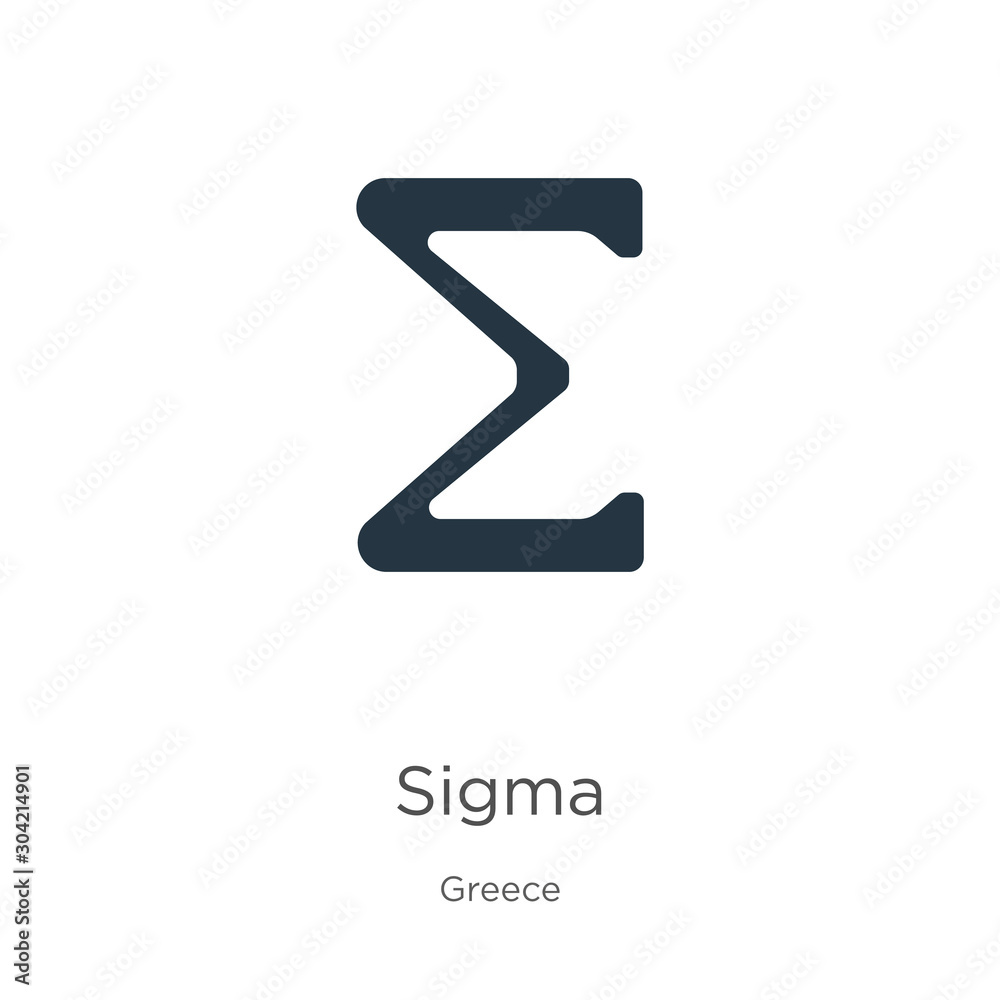 Sigma icon vector. Trendy flat sigma icon from greece collection isolated on white background. Vector illustration can be used for web and mobile graphic design, logo, eps10 Sigma icon vector. Trendy flat sigma icon from greece collection isolated on white background. Vector illustration can be used for web and mobile graphic design, logo, eps10